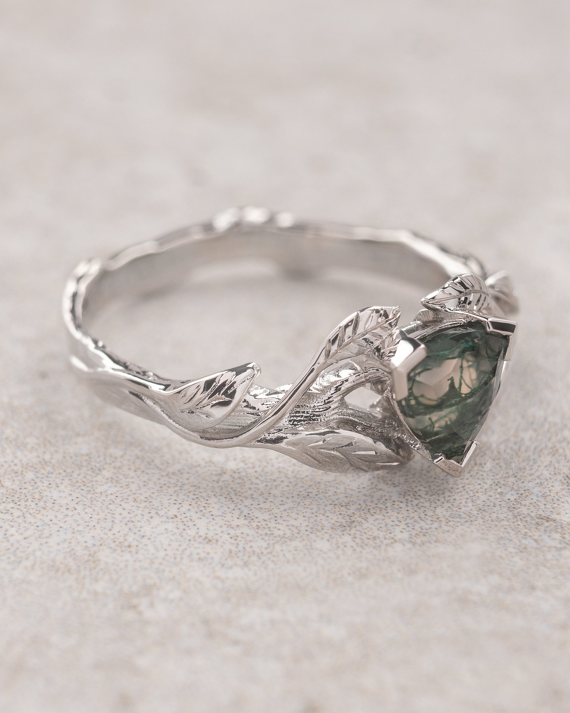 Clematis | branch engagement ring setting, trillion gemstone - Image 3