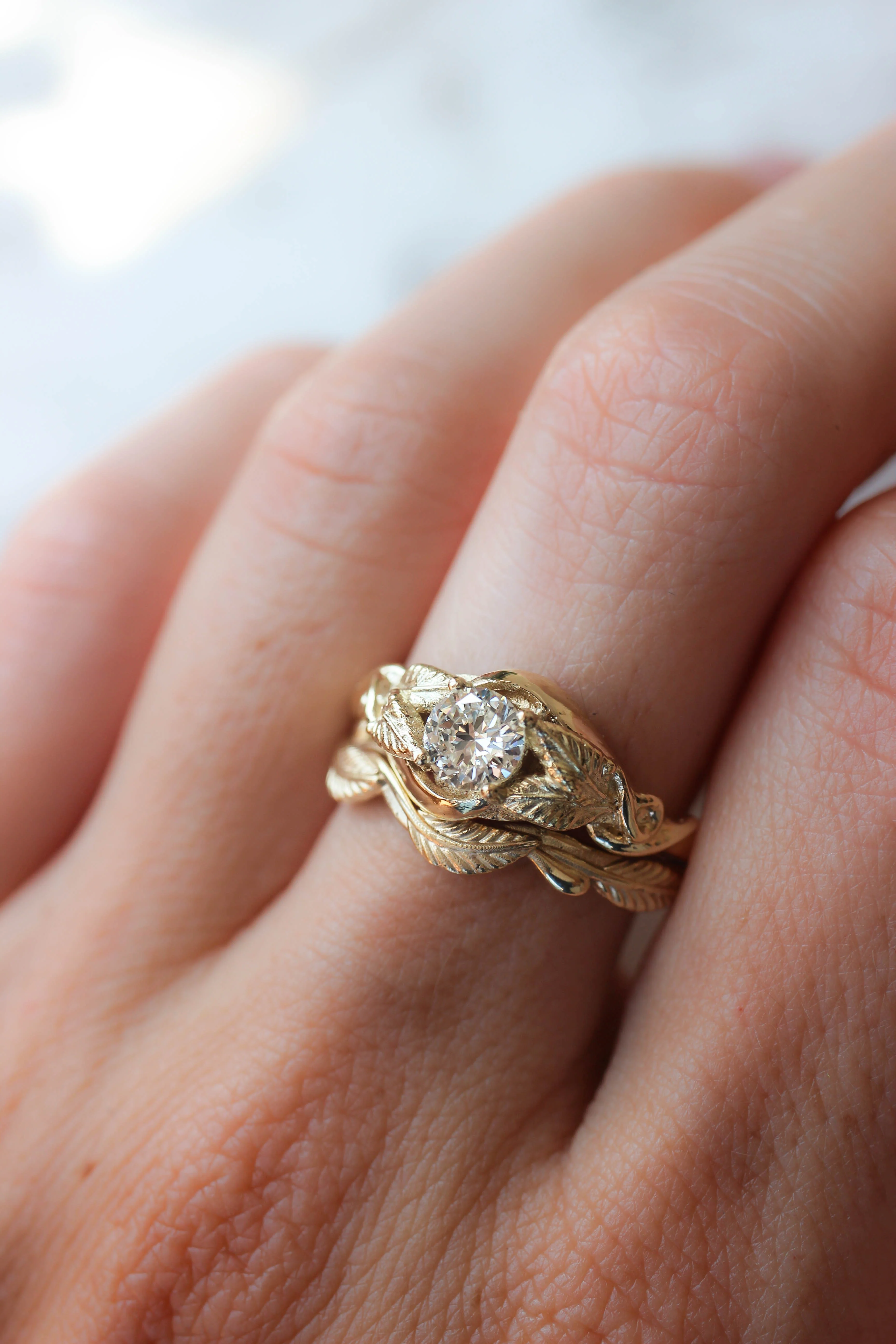 Twig wedding ring, matching band for Azalea - Image 8